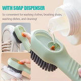 Multifunctional Scrubbing Brush With Liquid Soap Dispenser