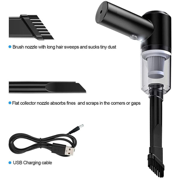 2 In 1 Car Vacuum Cleaner, 120w High-power Handheld Wireless Vacuum Cleaner